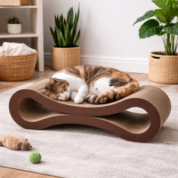Infinity Cat Scratcher Lounge - Cardboard Scratching Bed for Cats
