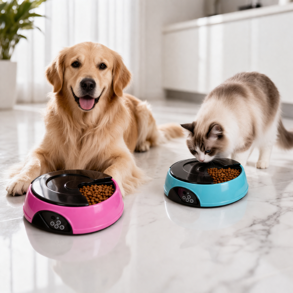 Automatic Cat & Dog Feeder - Timed Pet Food Dispenser with Portion Control