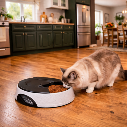 Automatic Cat & Dog Feeder - Timed Pet Food Dispenser with Portion Control