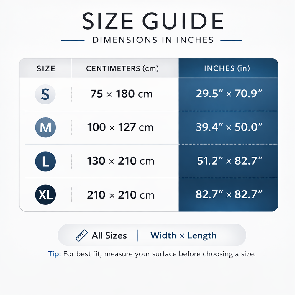 Premium Dog Protector Blanket for Couch — Size guide