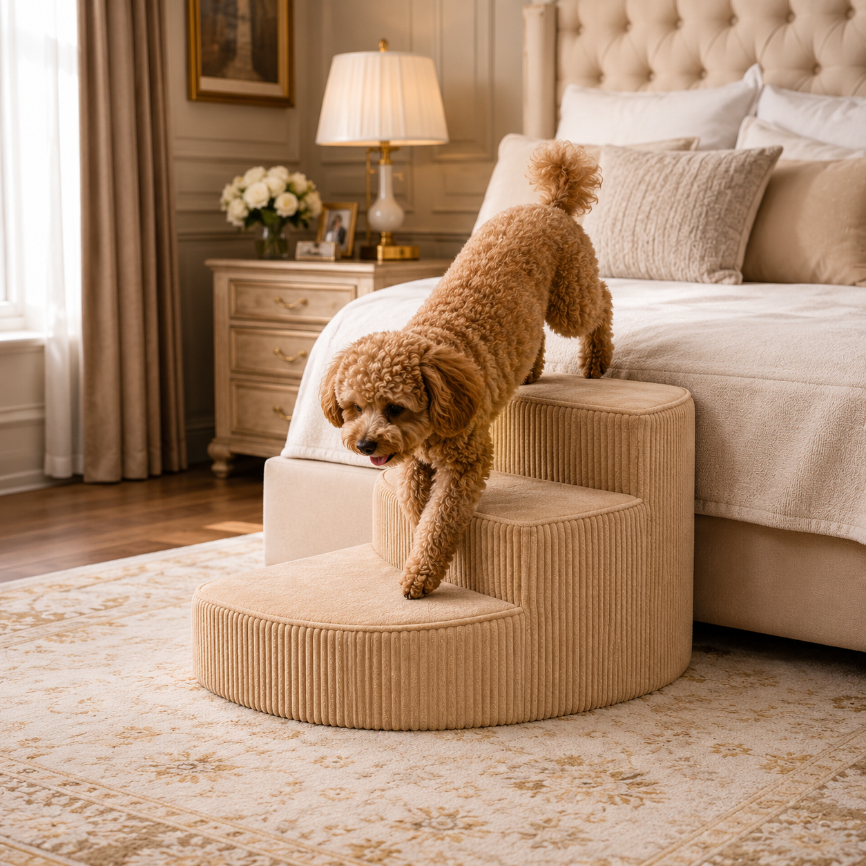 Orthopedic Dog Stairs for Couch - Non-Slip Foam Pet Steps