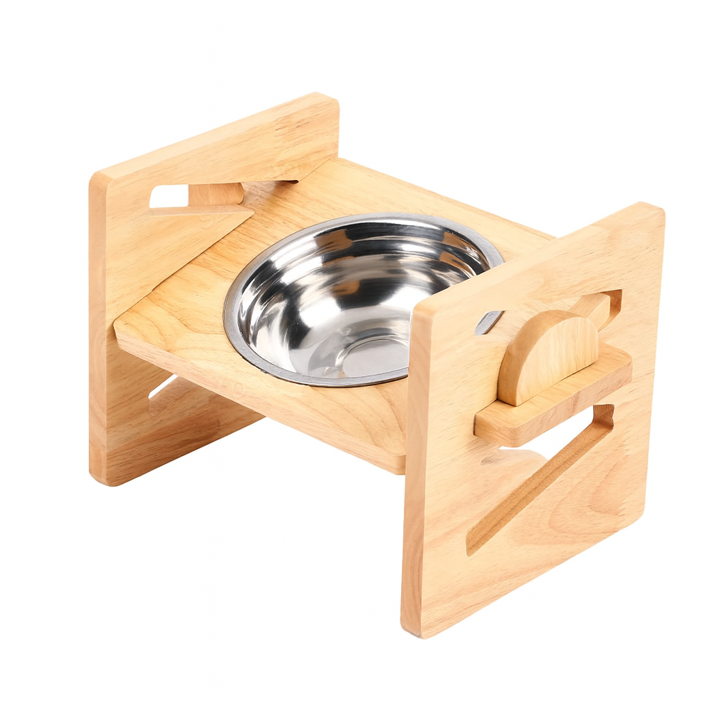 Elevated Bamboo Pet Feeder Stand