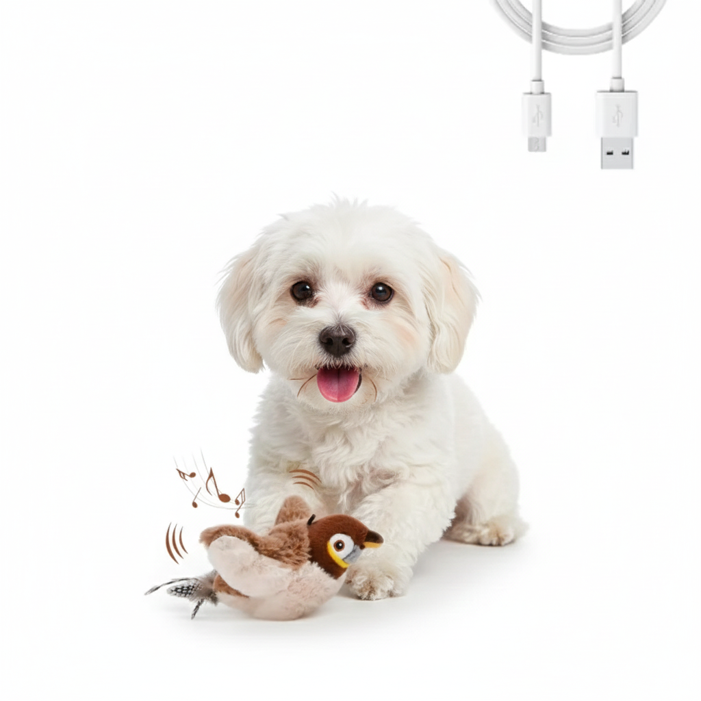 Cat & Dog Bird Chirping Flapping Toy