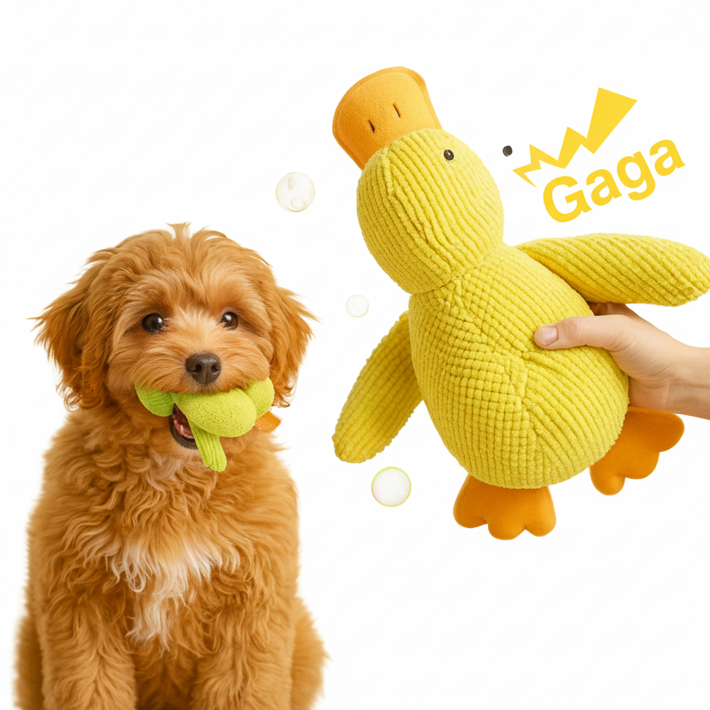 Calming Plush Duck Dog Toy
