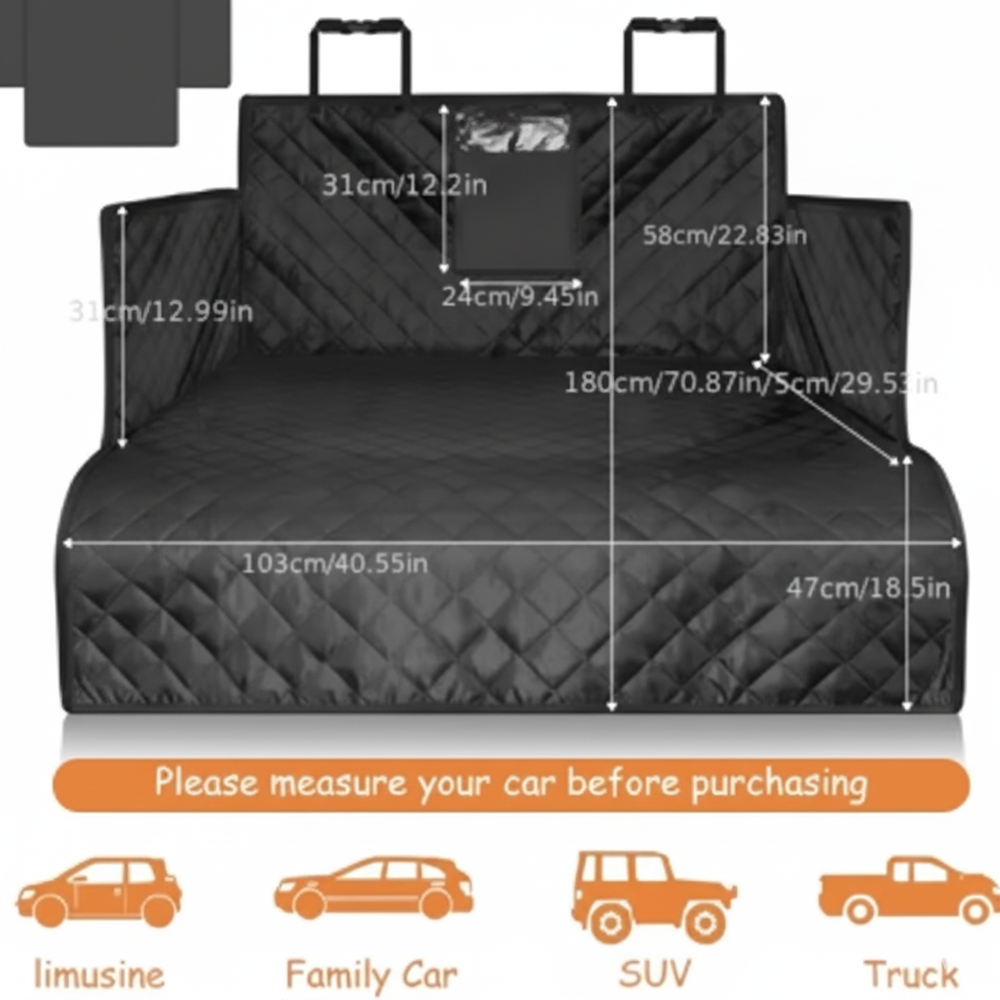 Premium Dog Car Seat Cover — Size guide
