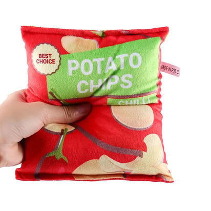 Dog Crisps Squeaky Chew Toy