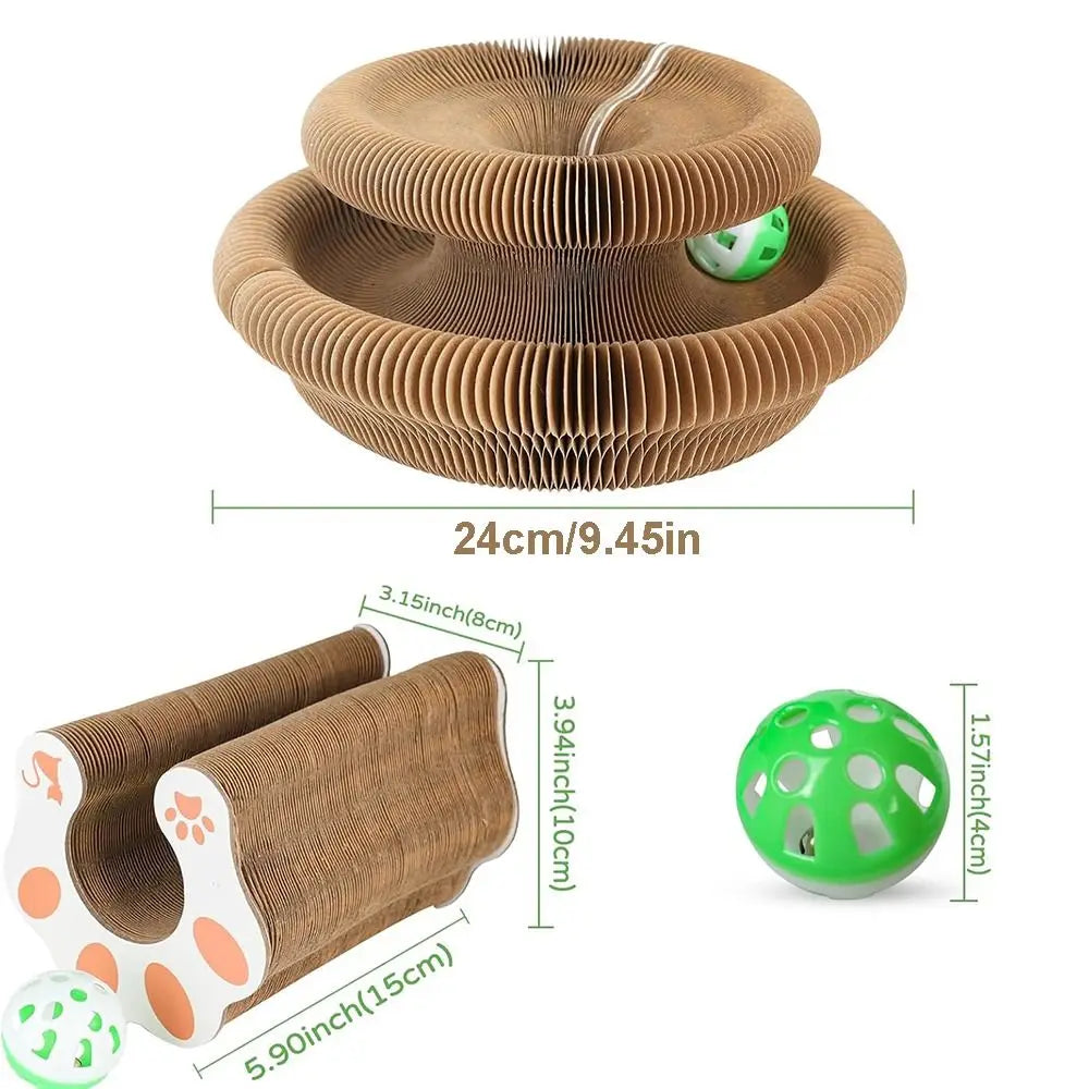 Cat Accordion Toy Ball — Size guide