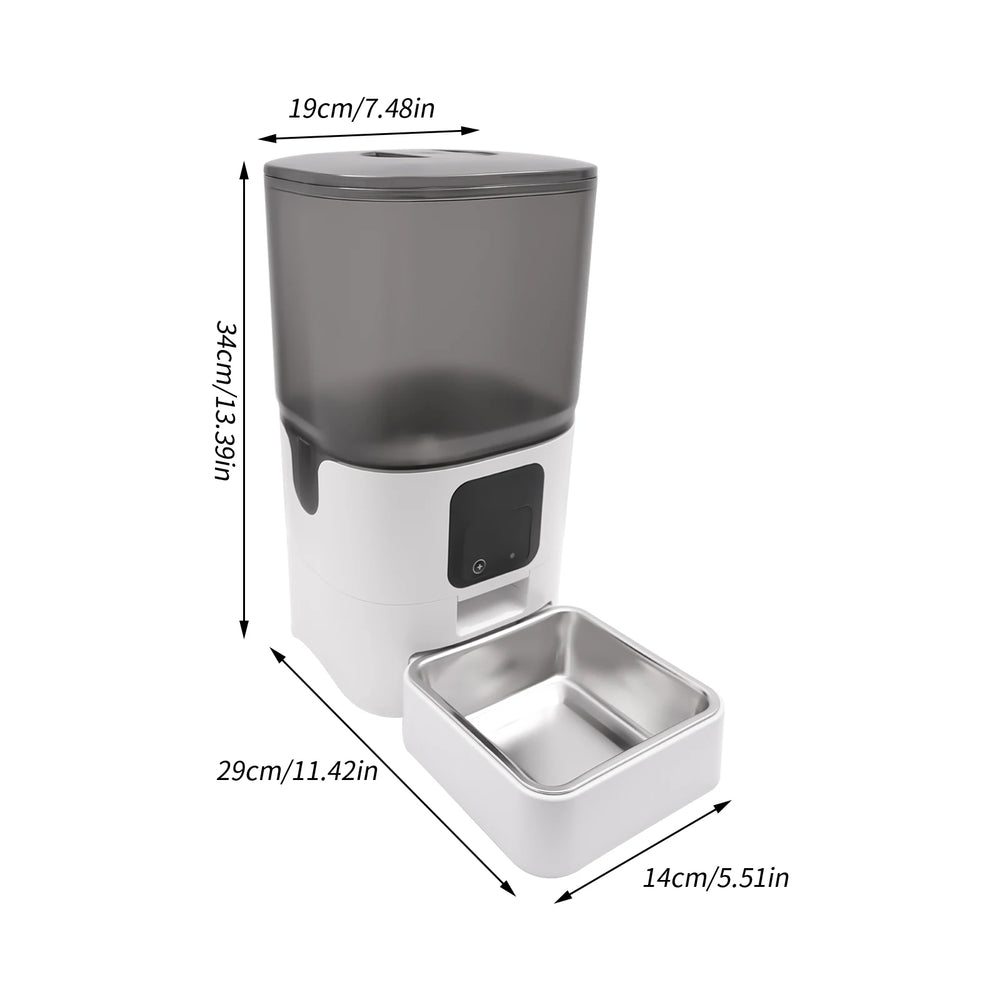 Smart Pet Food Dispenser - 10-Meal Programming & Anti-Clog — Size guide