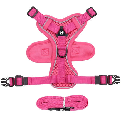 Reflective Cat Harness & Leash Set – Breathable Mesh, Adjustable Comfort Fit