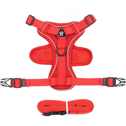 Reflective Cat Harness & Leash Set – Breathable Mesh, Adjustable Comfort Fit