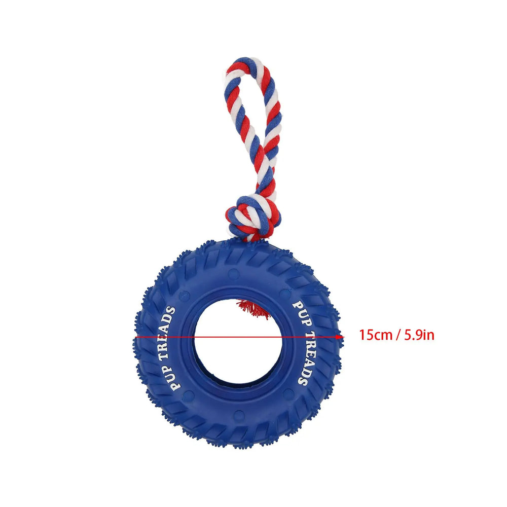 Rubber Tire & Rope Heavy Duty Toy — Size guide