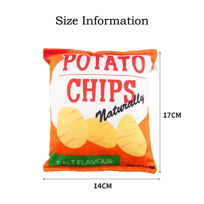 Dog Crisps Squeaky Chew Toy — Size guide