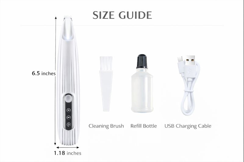Professional Dog Grooming LED Hair Trimmer — Size guide