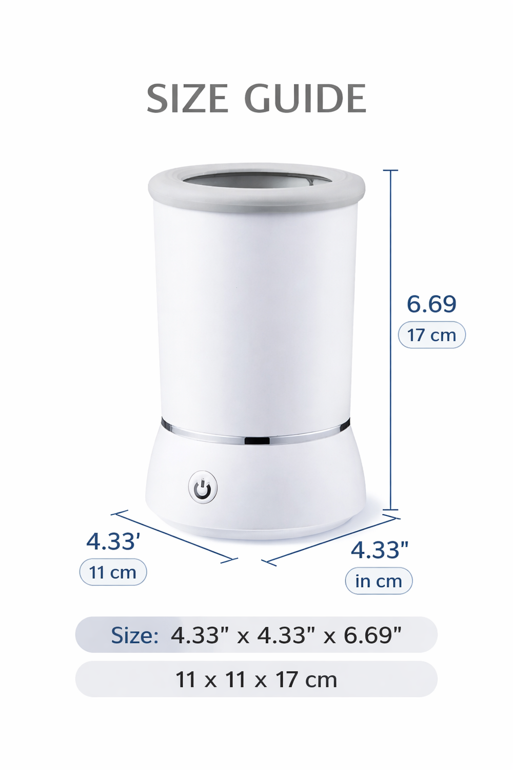 Automatic Dog & Cat Paw Cleaner — Size guide