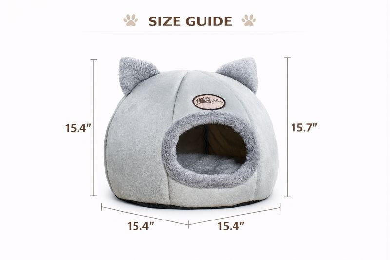 Cozy Cave Nest Cat Bed — Size guide