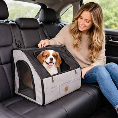Foldable Pet Car Seat Carrier