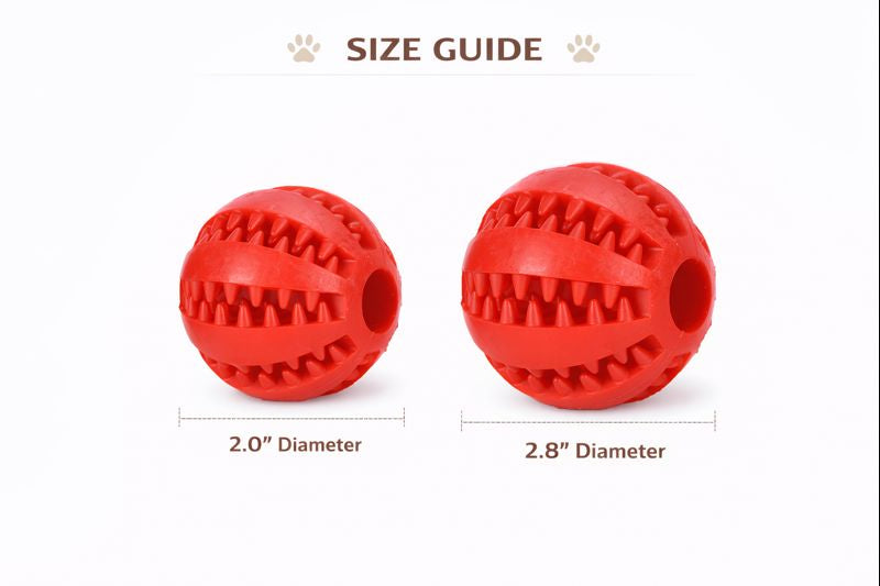 Dog Chewing Interactive Rubber Ball Toy — Size guide